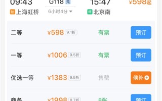 高铁“优选一等座”票价出炉：比一等座贵37% 多趟已售罄！