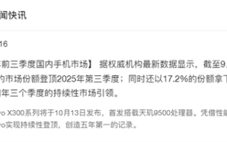 vivo再次拿下国内份额第一！连续四年三个季度领先！