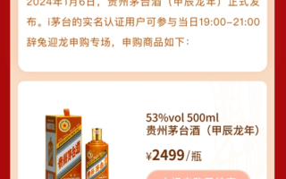 龙年茅台生肖酒正式上架销售：2499元/瓶 黄牛已加价3千！