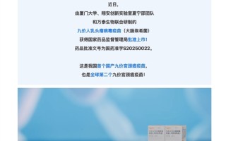 打破美国垄断！首个国产九价HPV疫苗获批上市！