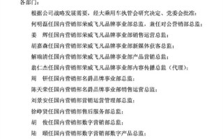上汽乘用车人事大地震！超60位管理干部被任免调整！