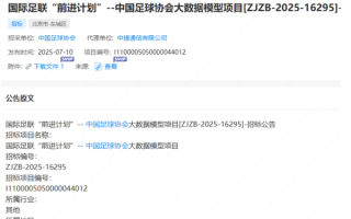 靠这行吗！足协布局国足大模型：限价1068万招标 取名“前进计划”！