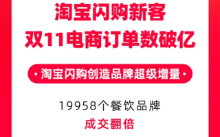 你下单没！淘宝闪购成双11超级增量：新用户电商订单破亿 !