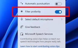 微软推送Windows 11预览版更新：新增语音输入脏话过滤开关！