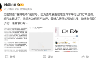 造谣理想汽车订单造假 法院判决后拒不执行：车评人账号没了！