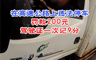 高速上违停看直播 司机称雾太大休息会儿 9分没了！
