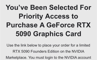 RTX 5090原价购买成真！NVIDIA发放新一轮优先资格！