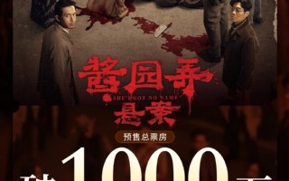 《酱园弄·悬案》预售票房破1000万：章子怡、杨幂、赵丽颖主演！
