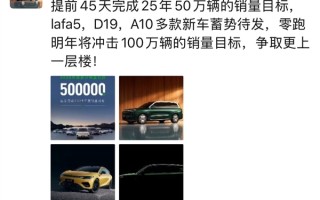 零跑汽车：2026年冲击100万辆销量！ 