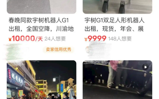 宇树机器人成商家“天选打工人”： 日租金可达1.5万元！