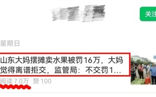 MCN公司用AI造谣大妈摆摊被罚16万博眼球：两人被行拘！