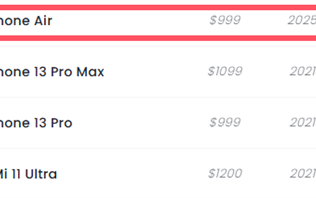 全球第41名 iPhone Air DXO影像得分167：单摄性能接近17 Pro主摄 ！