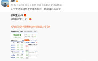 碳酸锂期货跌破10万元/吨 李想：为了支持我们卖纯电车 真是拼了！