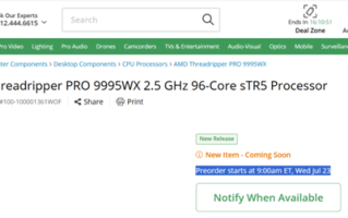 最高96核93000元！AMD线程撕裂者9000系列CPU上架！