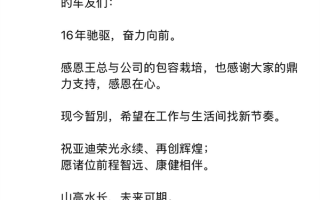 腾势焕新关键人物 赵长江发朋友圈官宣离职比亚迪！