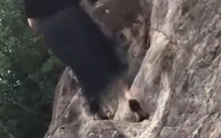 女子穿7厘米高跟鞋“像岩羊一样”爬山引热议 回应：常爬此山 光脚下山！