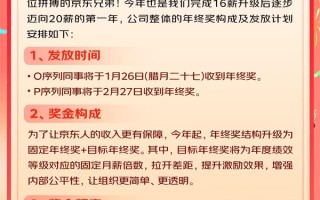 京东公布2024年终奖发放计划：迈向20薪！