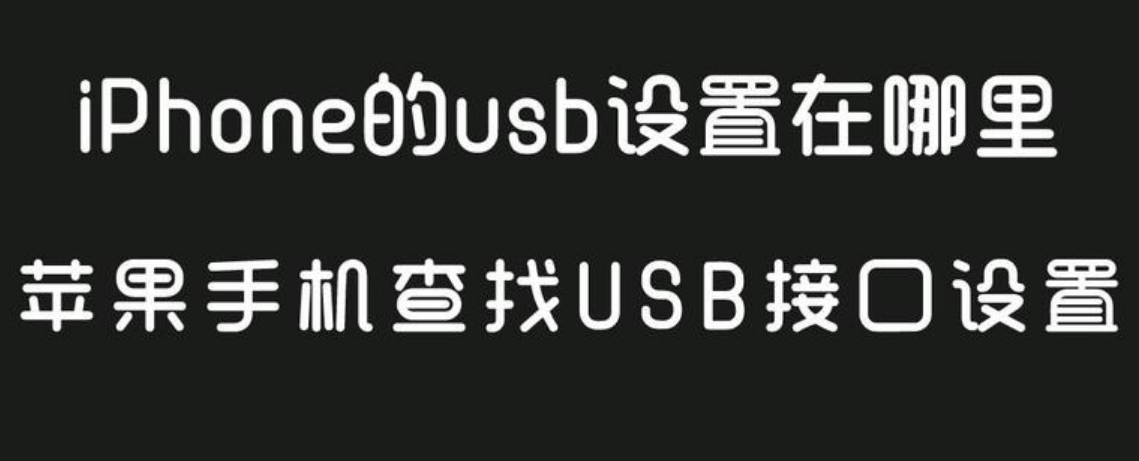 苹果手机usb设置在哪里（苹果手机USB设置位置）-第1张图片