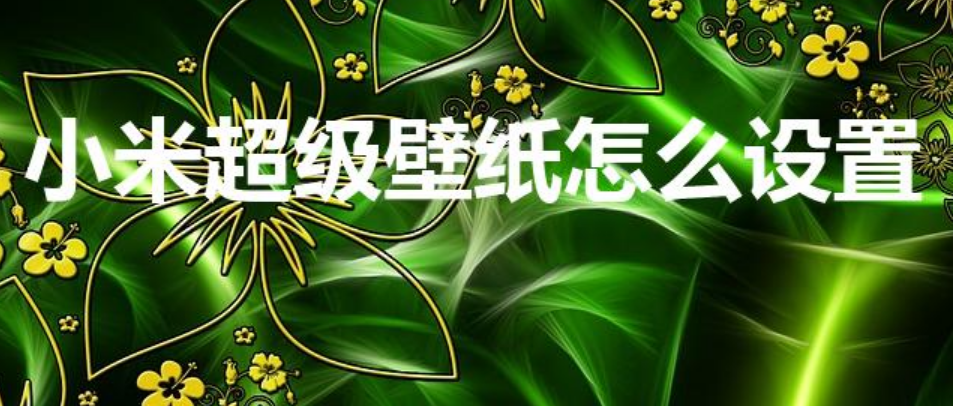 小米超级壁纸怎么设置（miui13地球超级壁纸怎么设置）-第1张图片